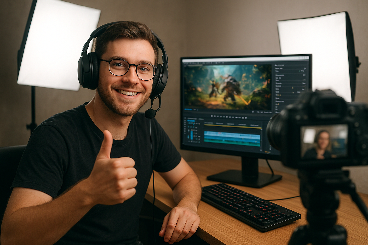 تصویر تولید محتوای ویدیویی برای گیمرها