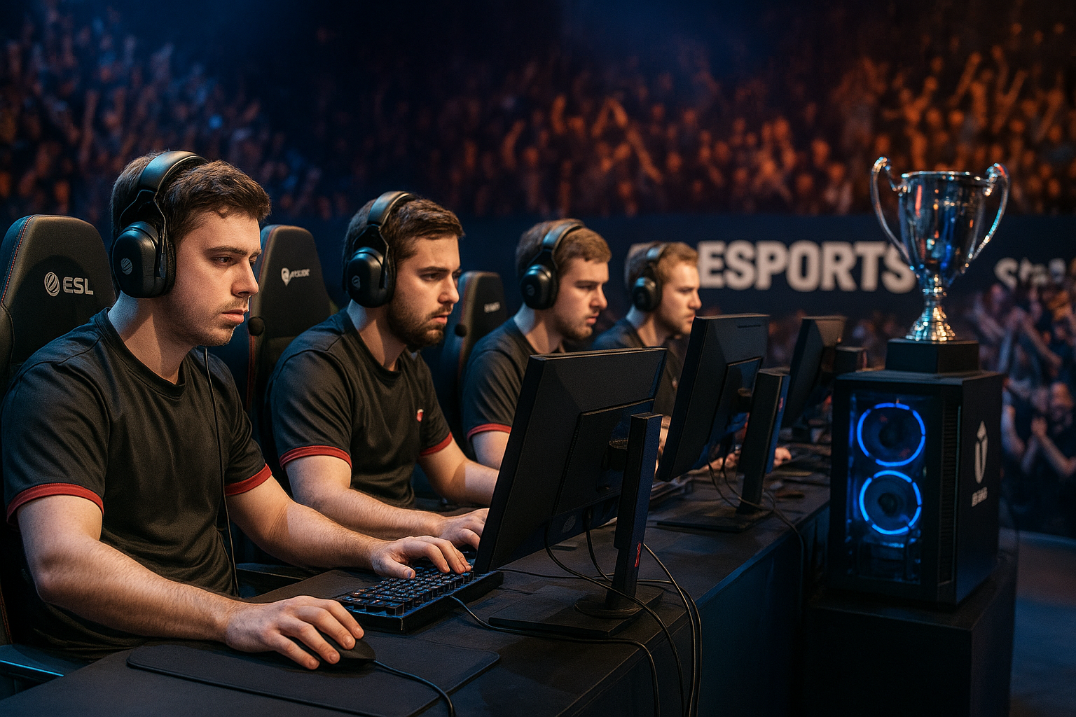 تصویر رقابت در تورنمنت esports برای گیمرها