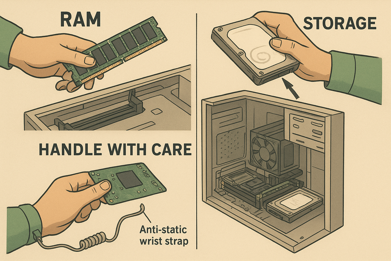 مراقبت از حافظه و ذخیره‌سازی