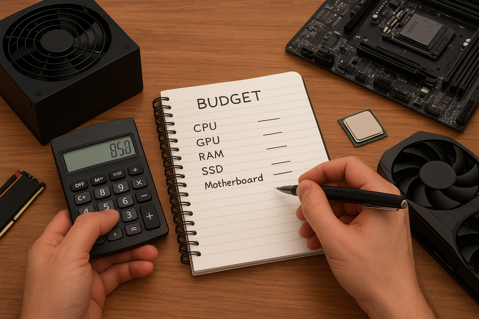 تصویر برنامه‌ریزی بودجه و انتخاب قطعات جدید برای ارتقاء سیستم