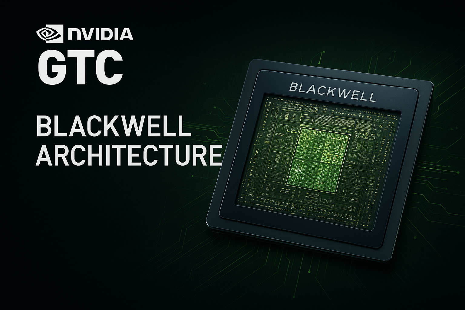 تصویر معرفی معماری Blackwell در NVIDIA GTC