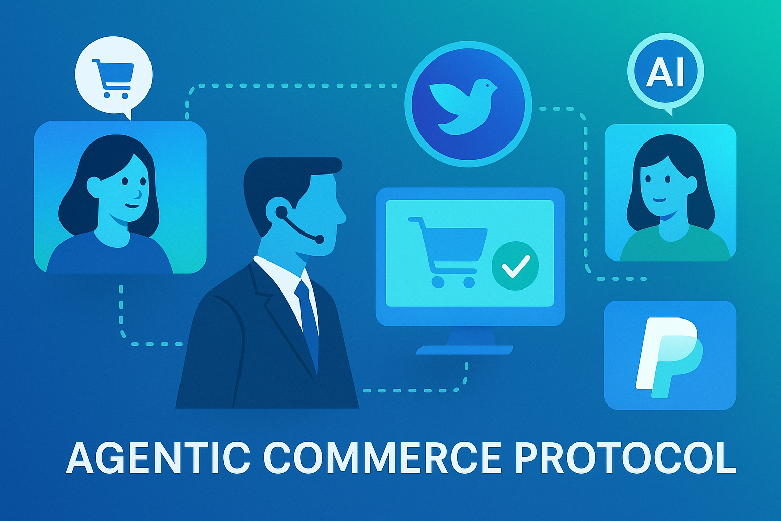تصویر پروتکل Agentic Commerce Protocol در ادغام PayPal