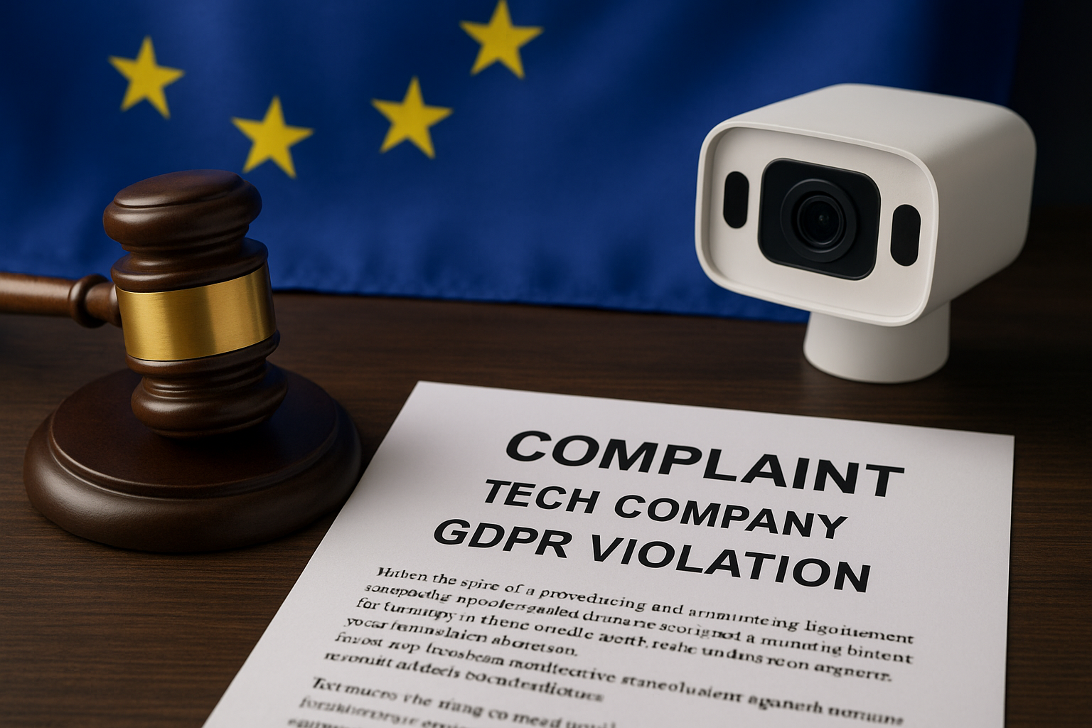 تصویر صحنه حقوقی شکایت GDPR علیه Clearview AI