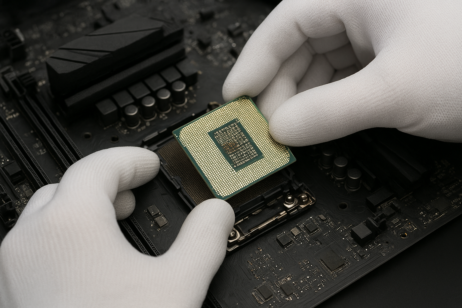 تصویر مراحل ایمن نصب قطعات داخل کیس