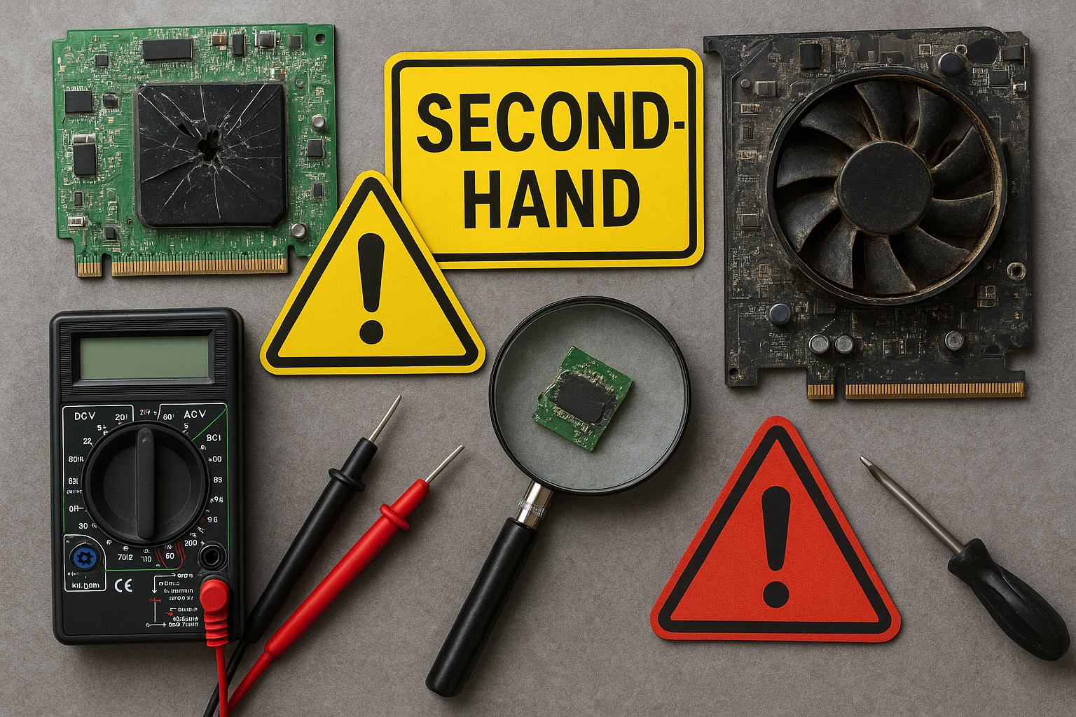 تصویر ریسک‌های خرید قطعات دست دوم