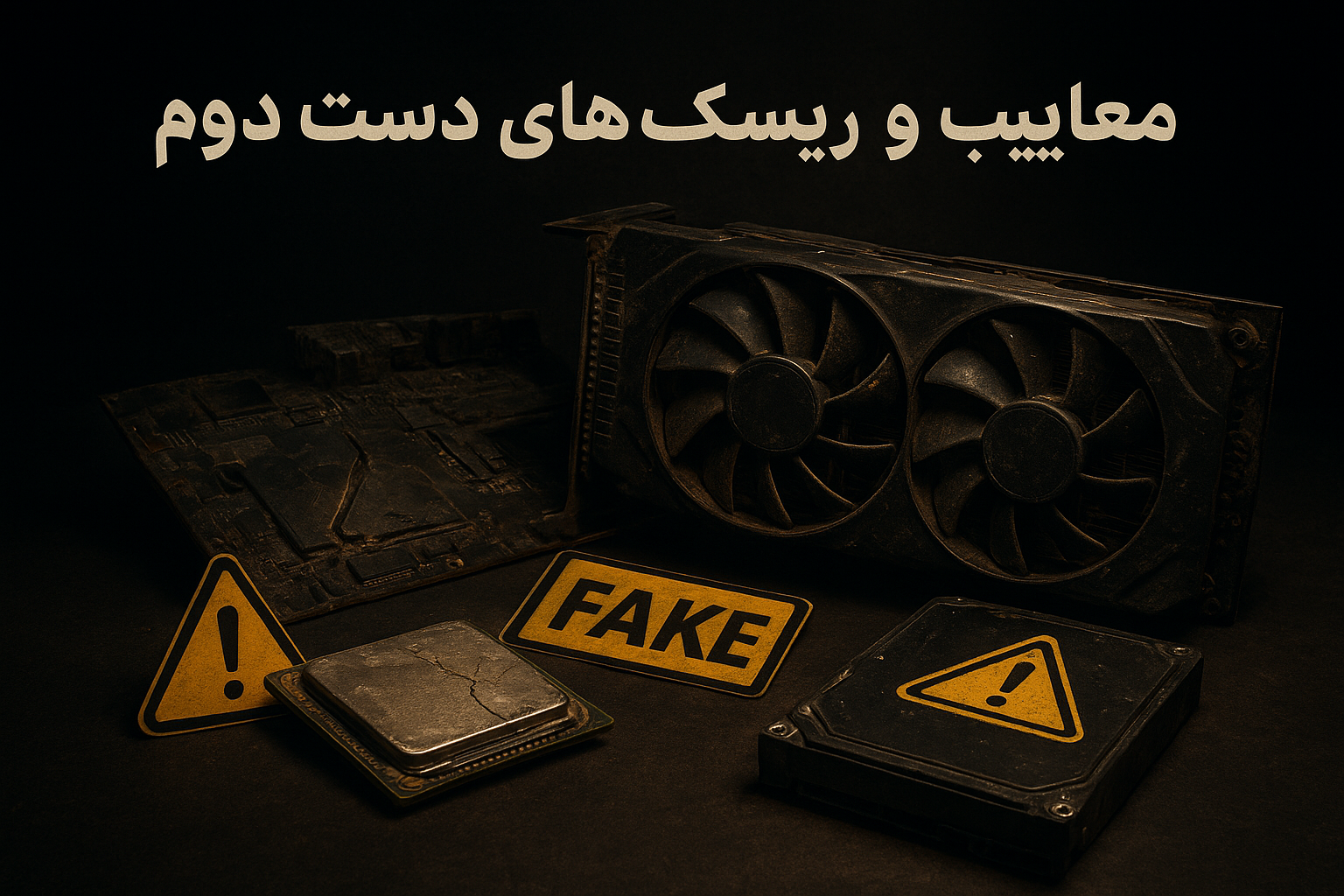 تصویر معایب و ریسک‌های خرید قطعات دست دوم