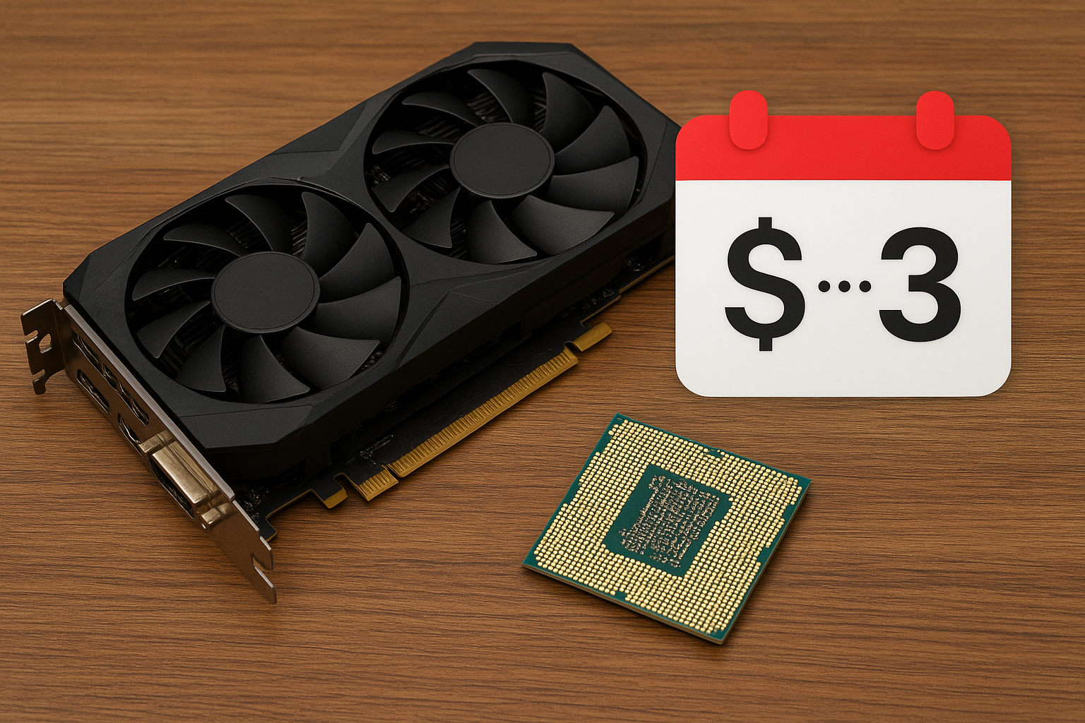 تصویر قطعات پیشرفته کامپیوتر با نماد اقساط