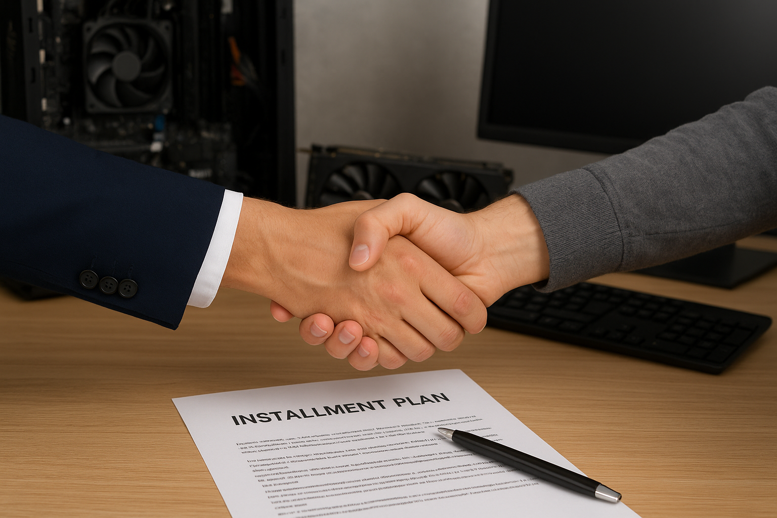 تصویر قرارداد اقساطی برای خرید قطعات کامپیوتر