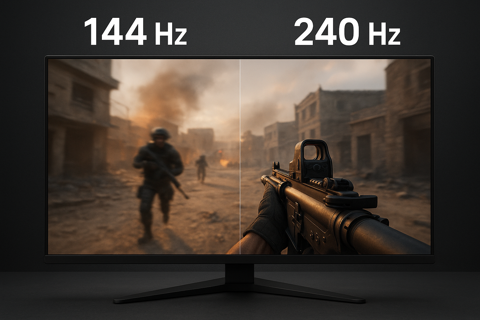 نمایش نرخ تازه‌سازی و زمان پاسخ‌دهی در مانیتورهای گیمینگ