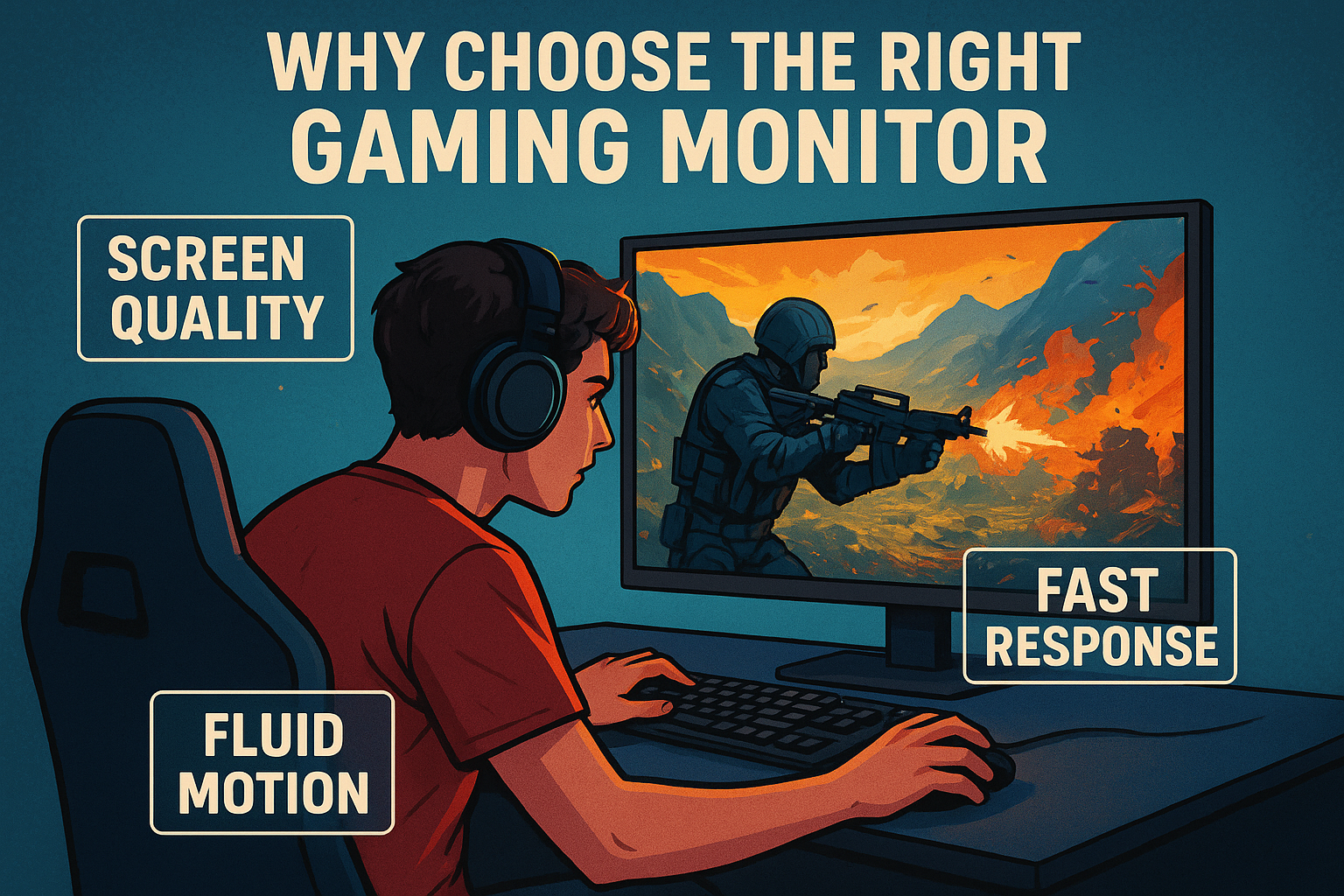 تصویر اهمیت مانیتور در گیمینگ