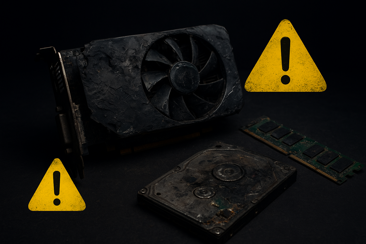 تصویر معایب و ریسک‌های خرید قطعات استوک کامپیوتر