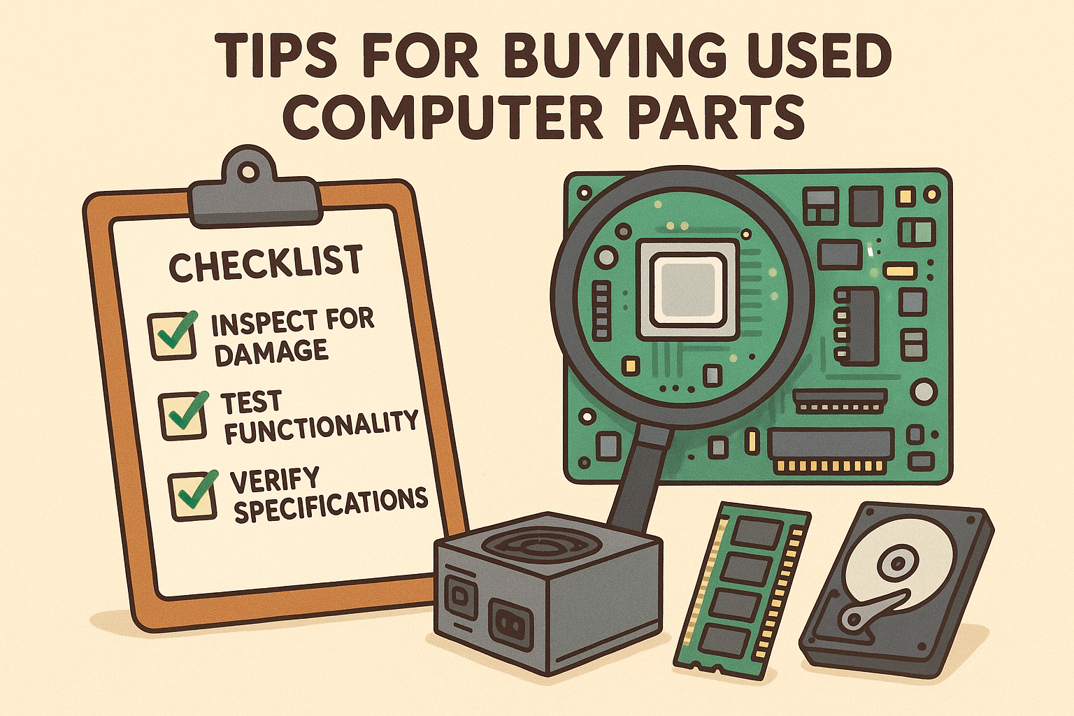 تصویر نکات خرید قطعات استوک کامپیوتر
