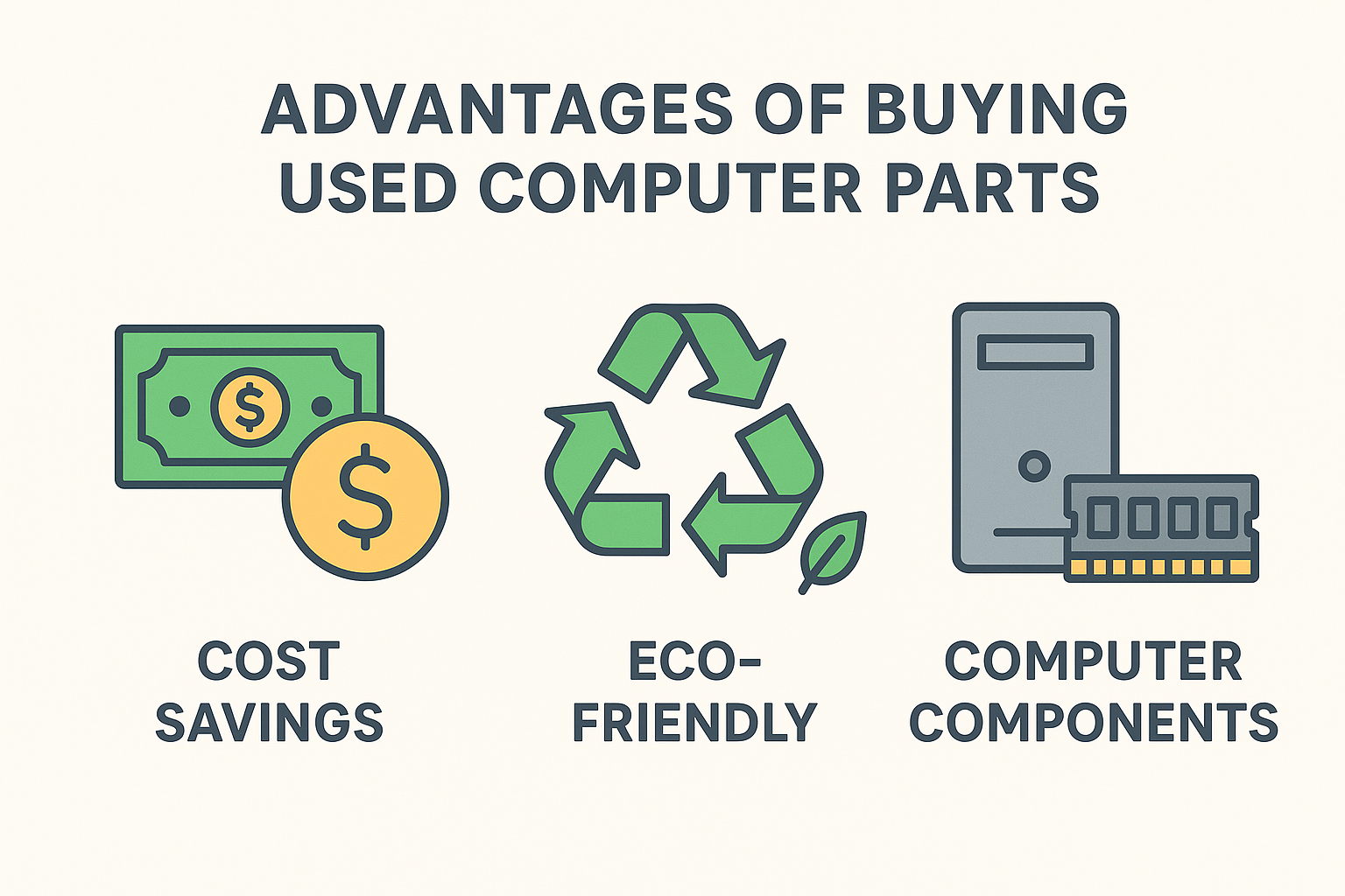 تصویر مزایای خرید قطعات استوک کامپیوتر