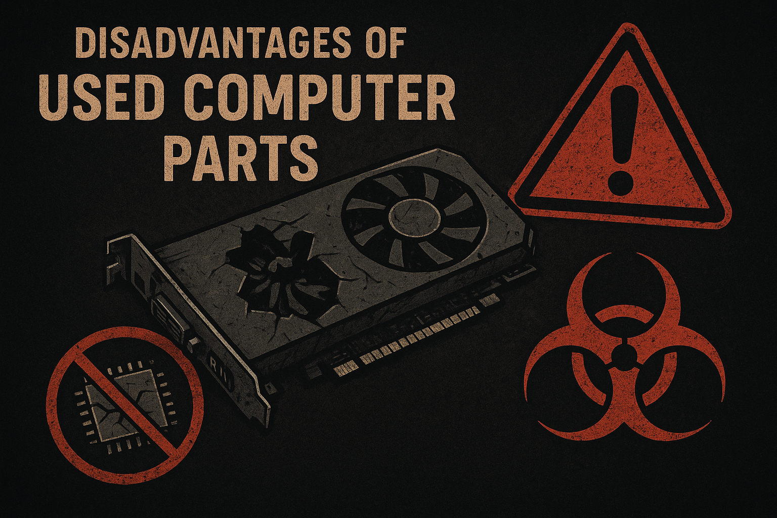 تصویر معایب و ریسک‌های قطعات استوک کامپیوتر
