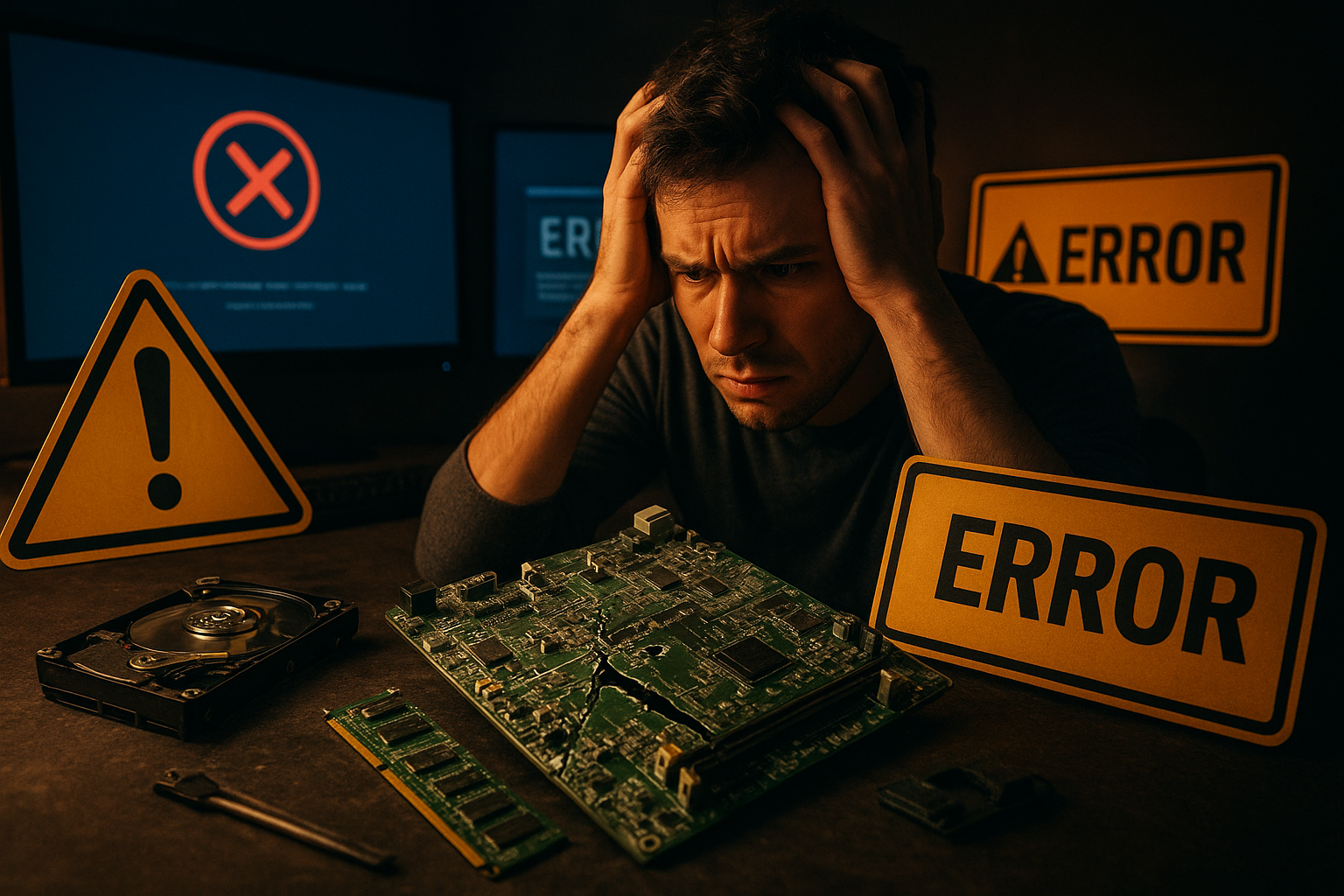 تصویر معایب و ریسک‌های قطعات استوک کامپیوتر