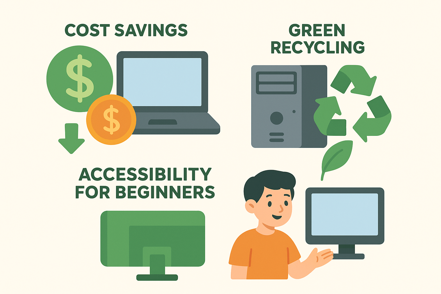 تصویر مزایای خرید قطعات استوک کامپیوتر