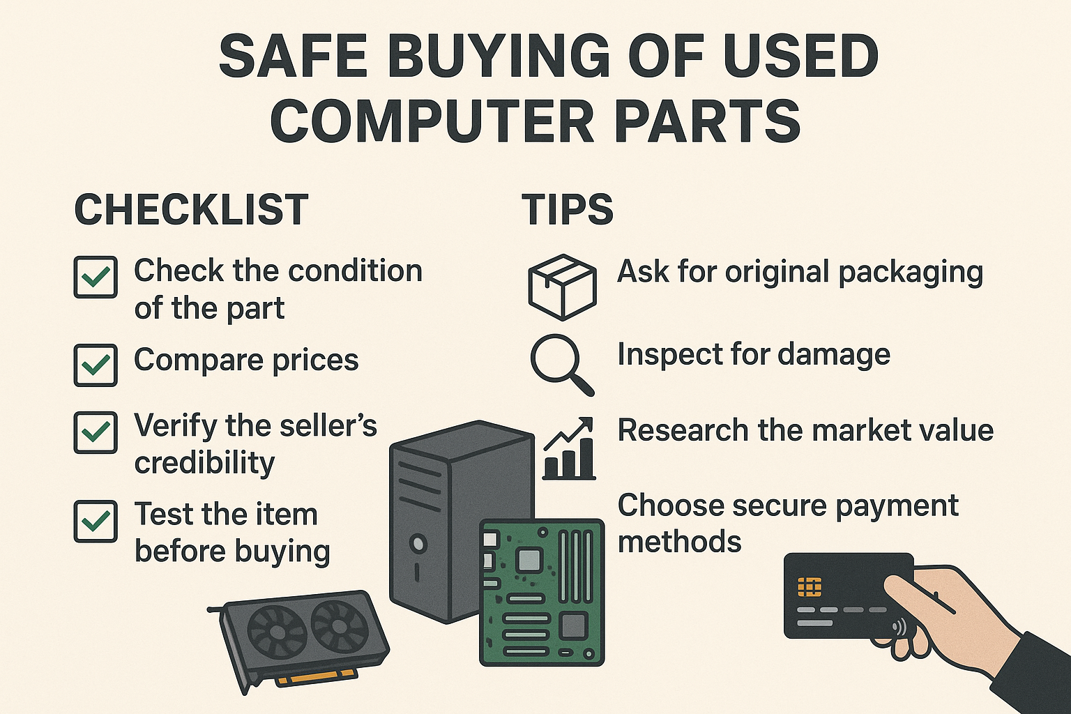 راهنمای خرید ایمن قطعات استوک کامپیوتر