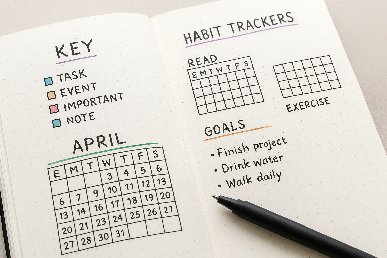 Bullet journal example
