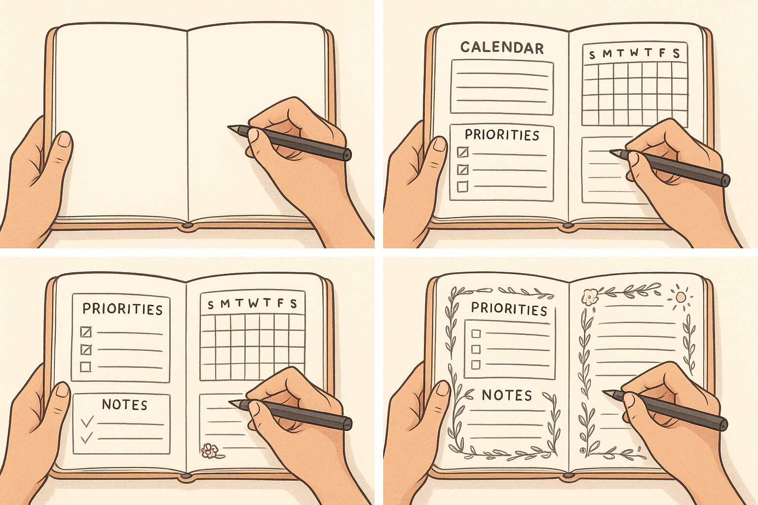 Building personal planner steps