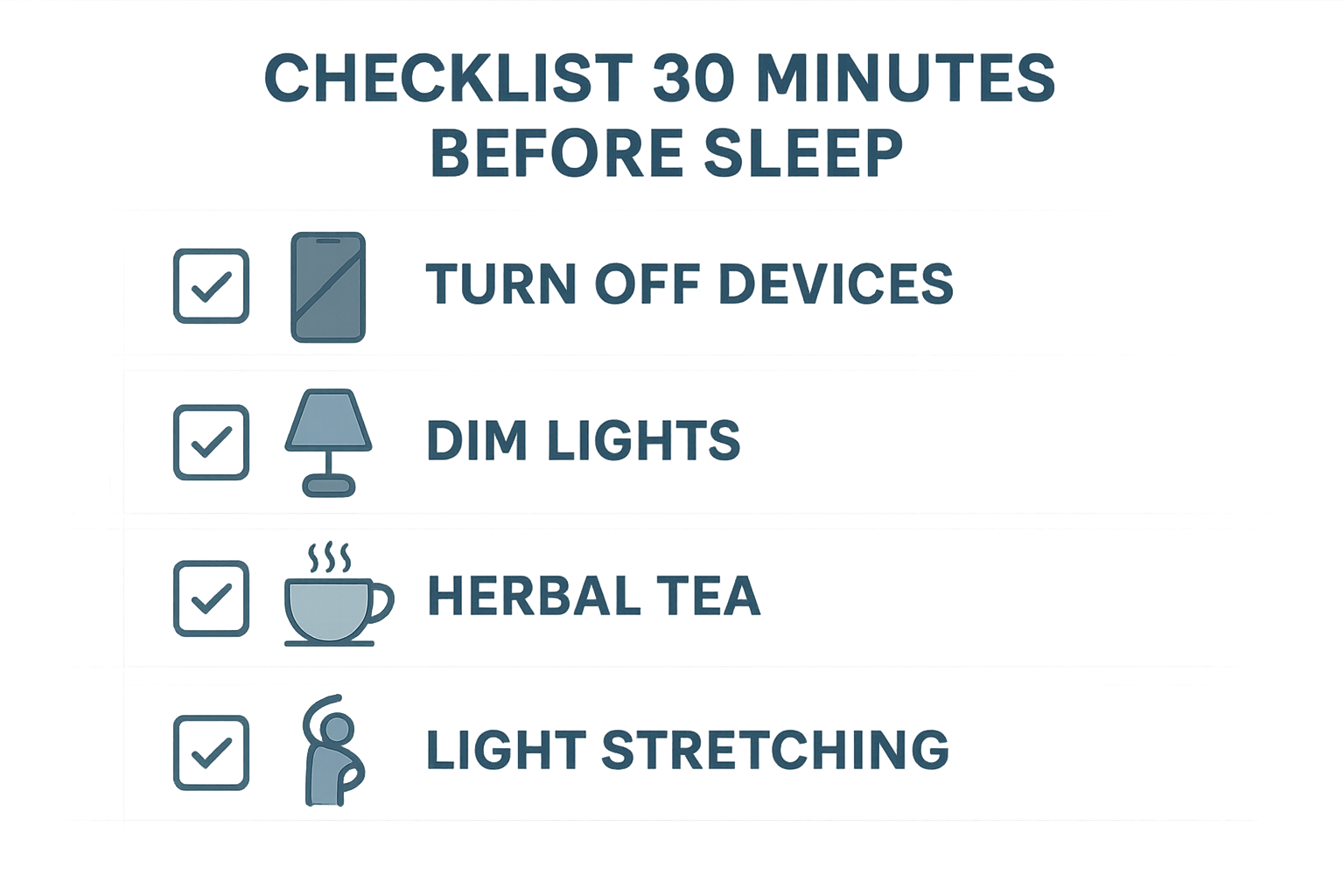 Sleep checklist infographic