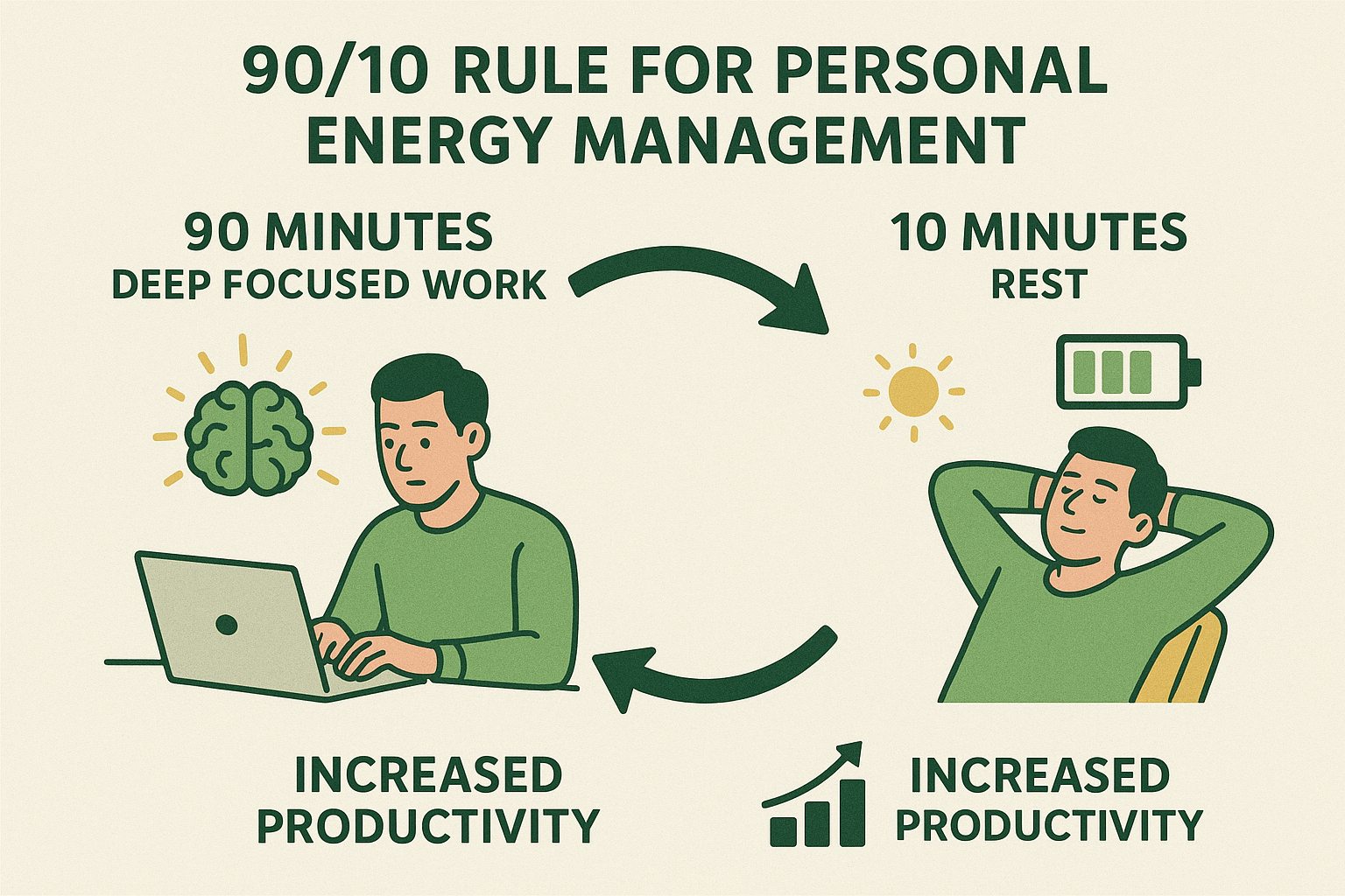 Diagram explaining the 90/10 rule