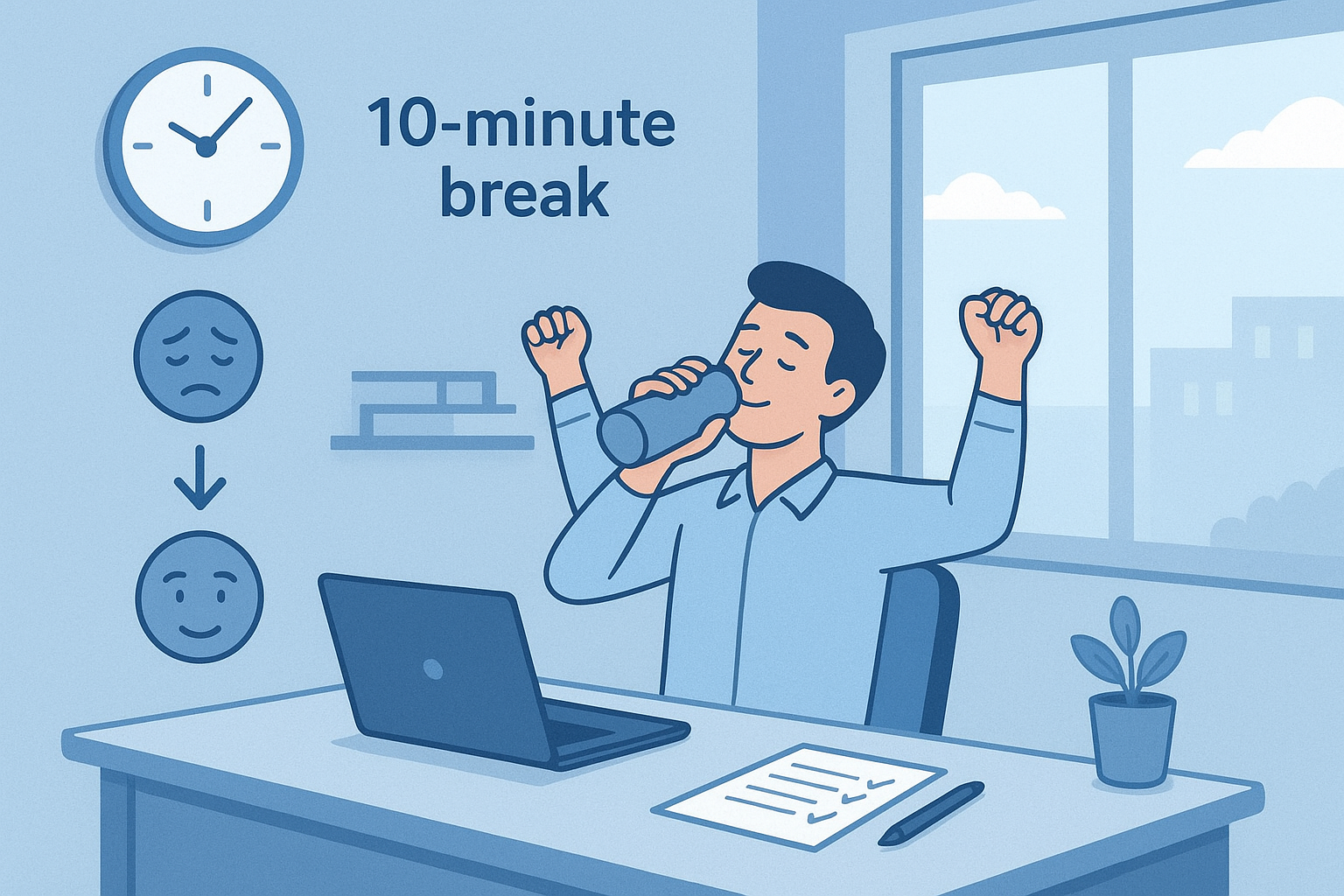 Benefits of short breaks illustration