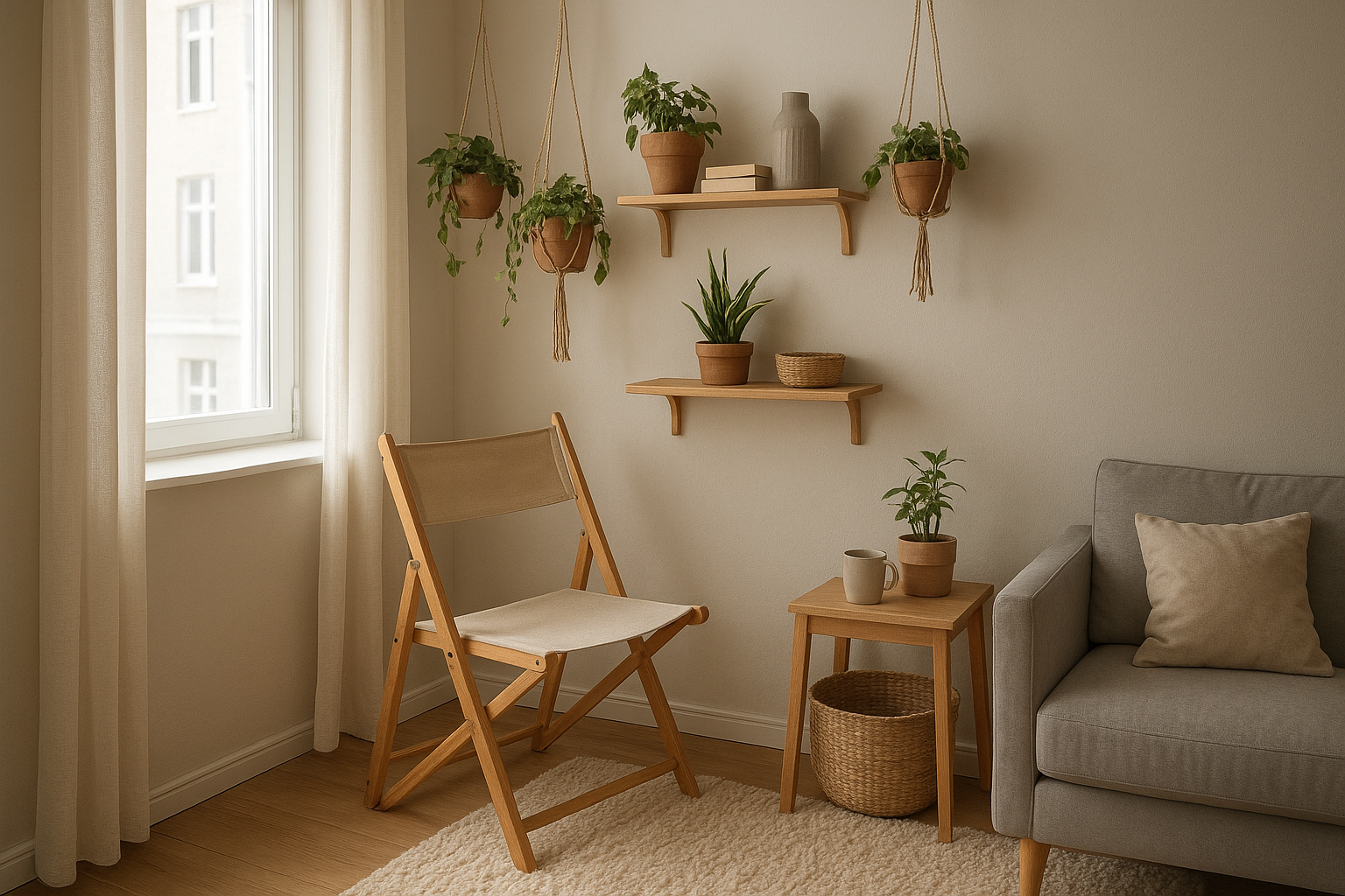 Relaxation corner in small apartment