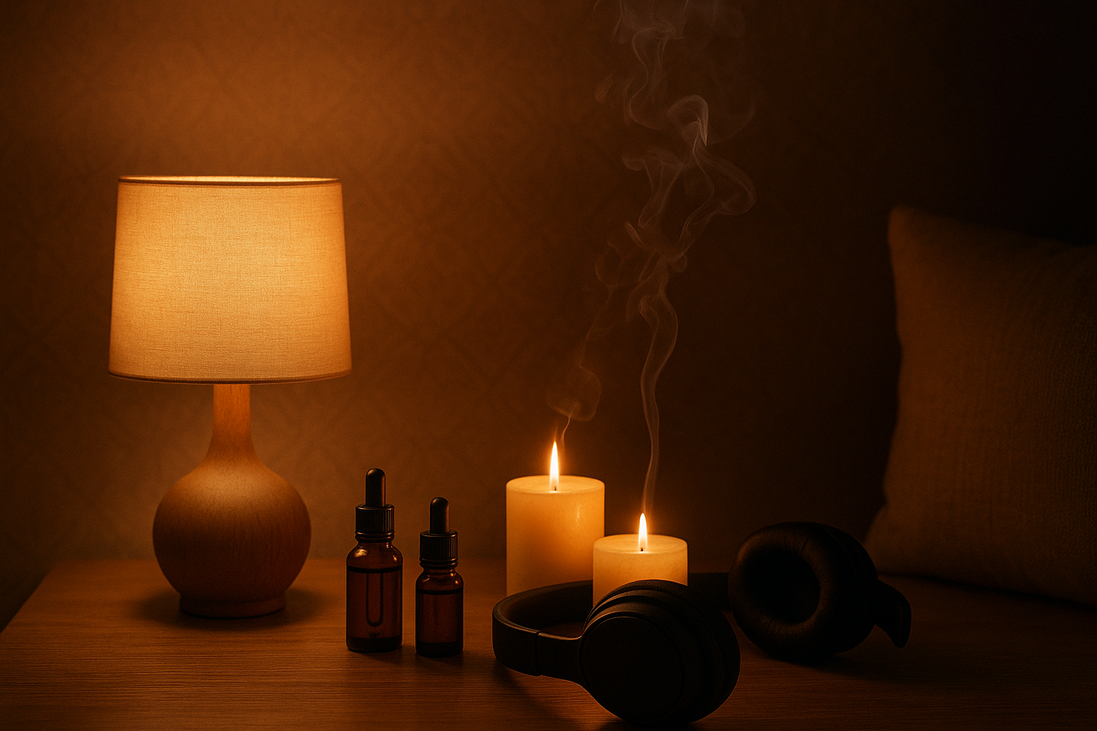 Setting light scent and sound for relaxation