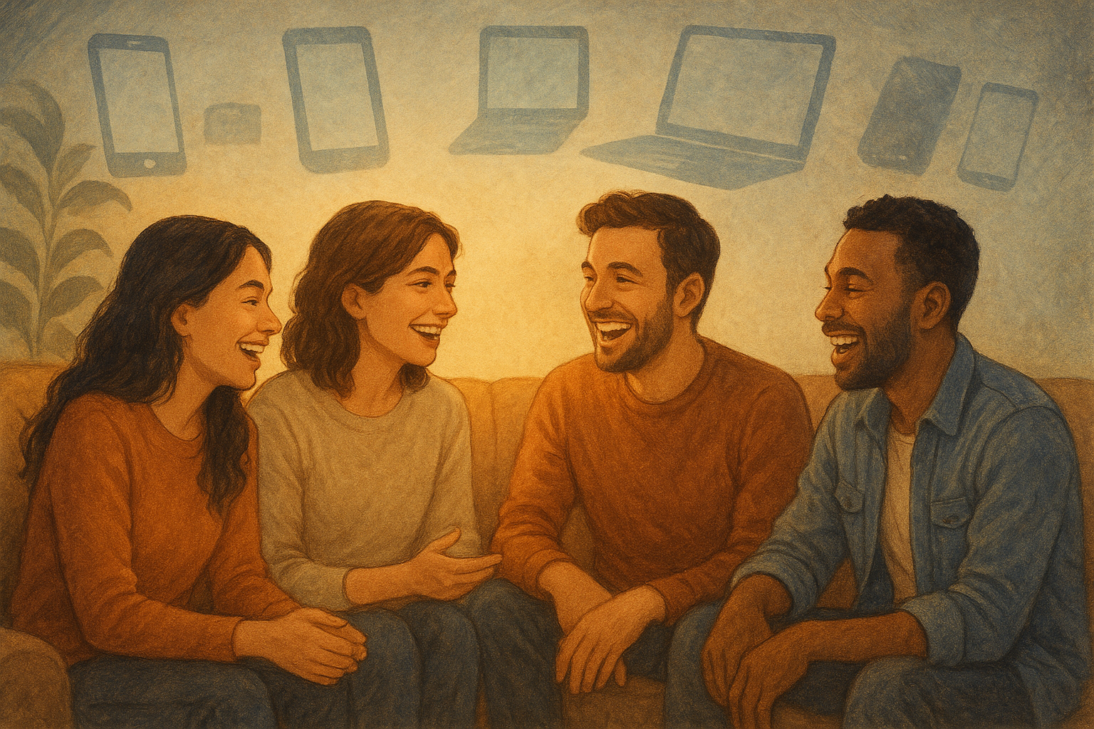Being present with friends