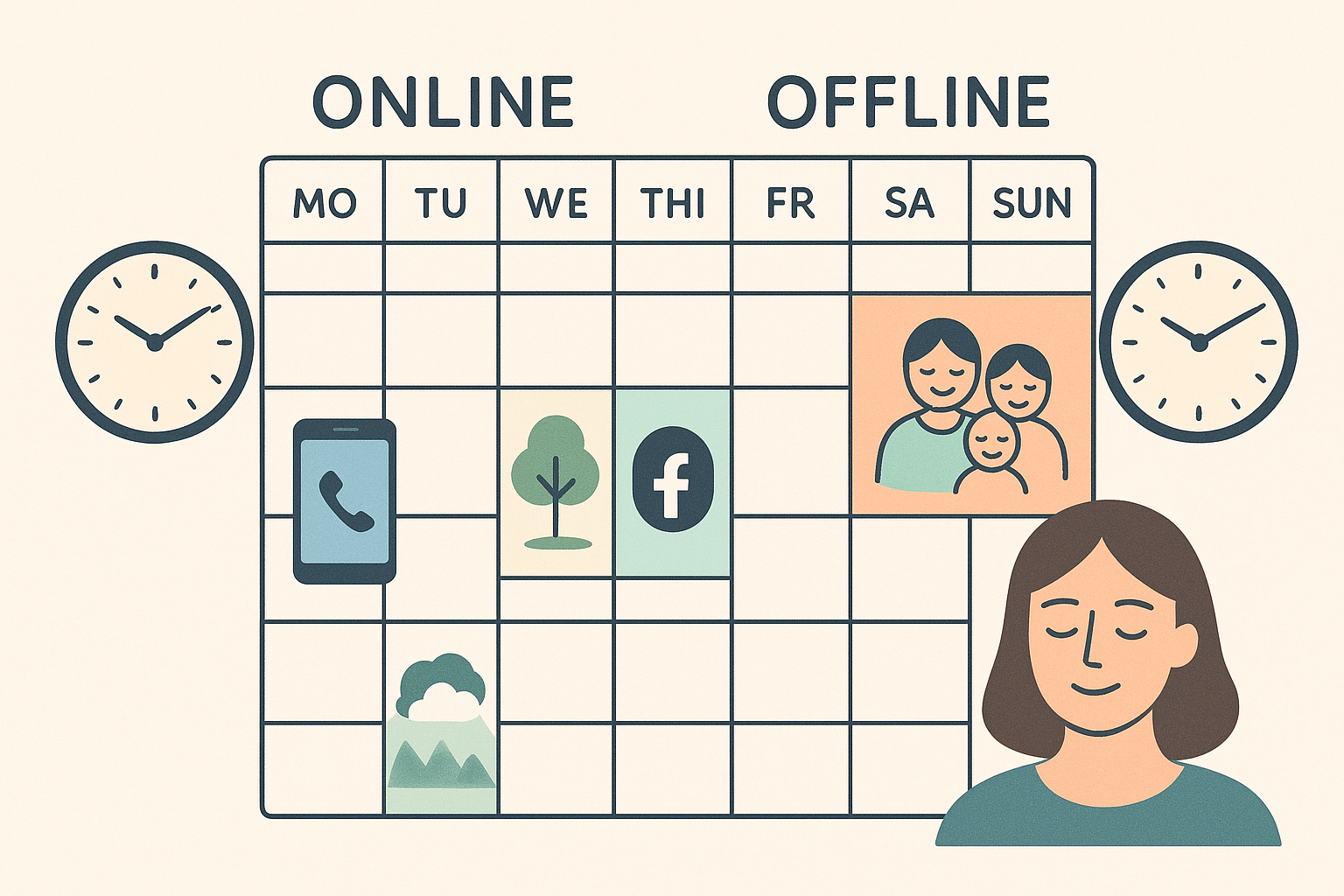 Weekly schedule balance online offline