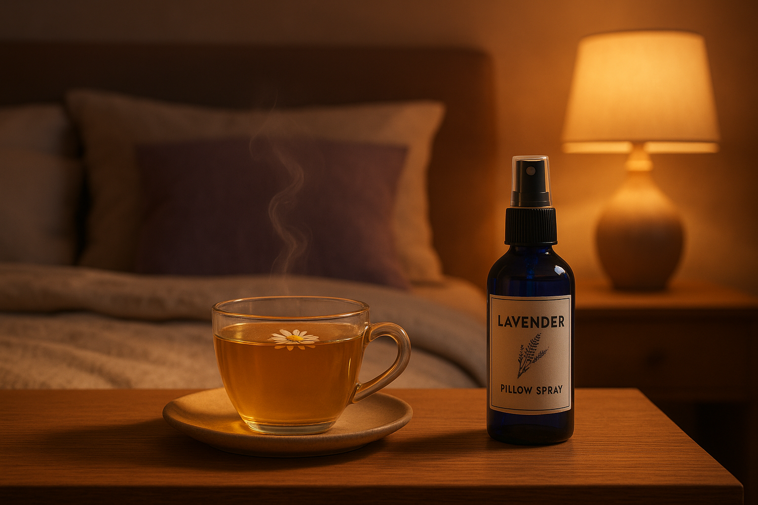 Bedroom with chamomile and lavender