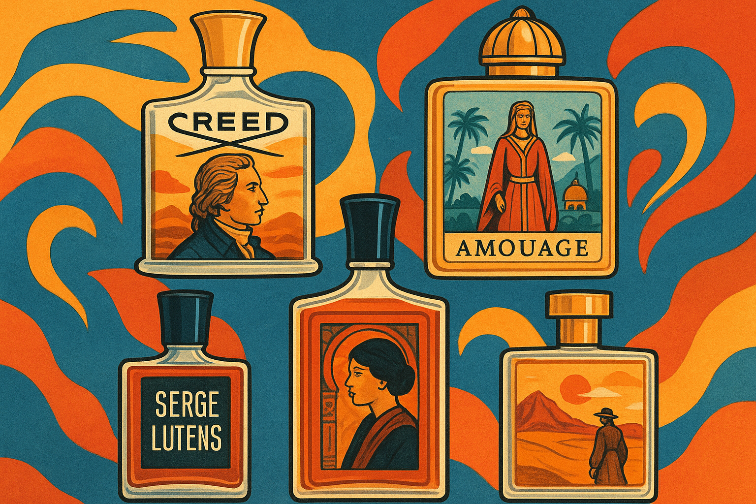 Famous niche brands collage