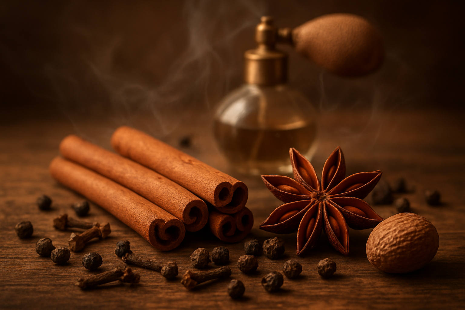 Arrangement of spice notes for fragrances