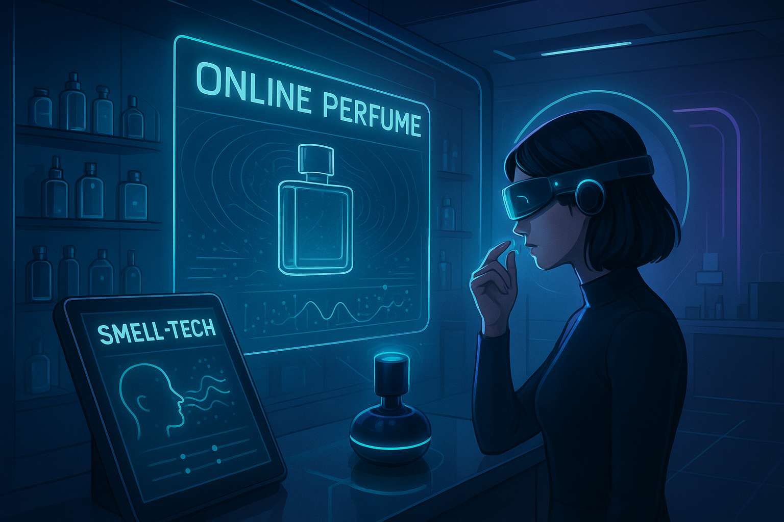 Future online perfume sales with smell-tech