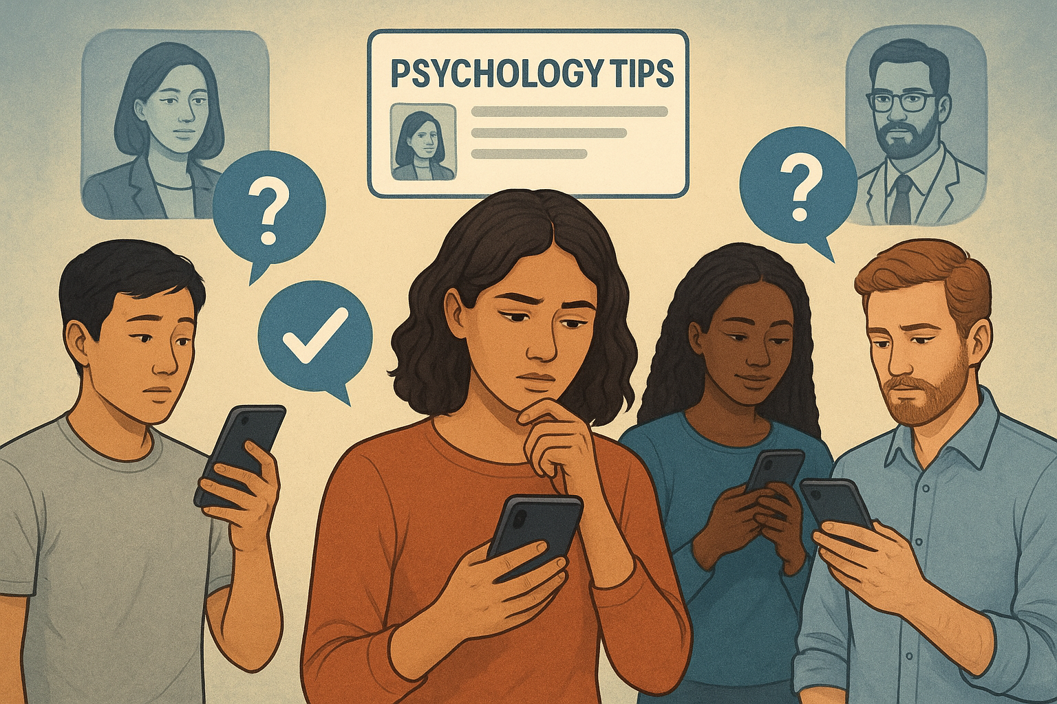 Image of trusting influencer psychological advice