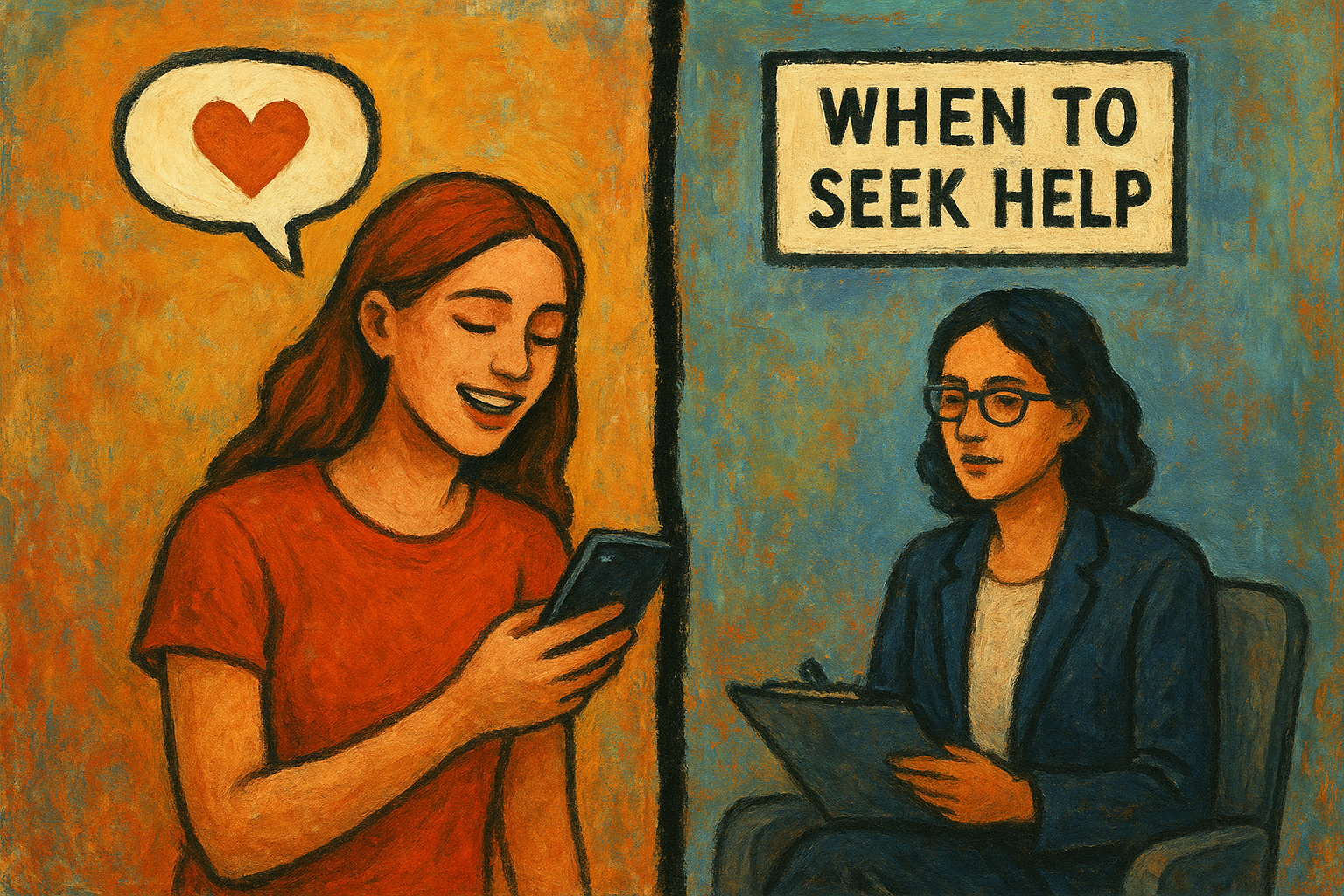 Boundary between awareness and therapy