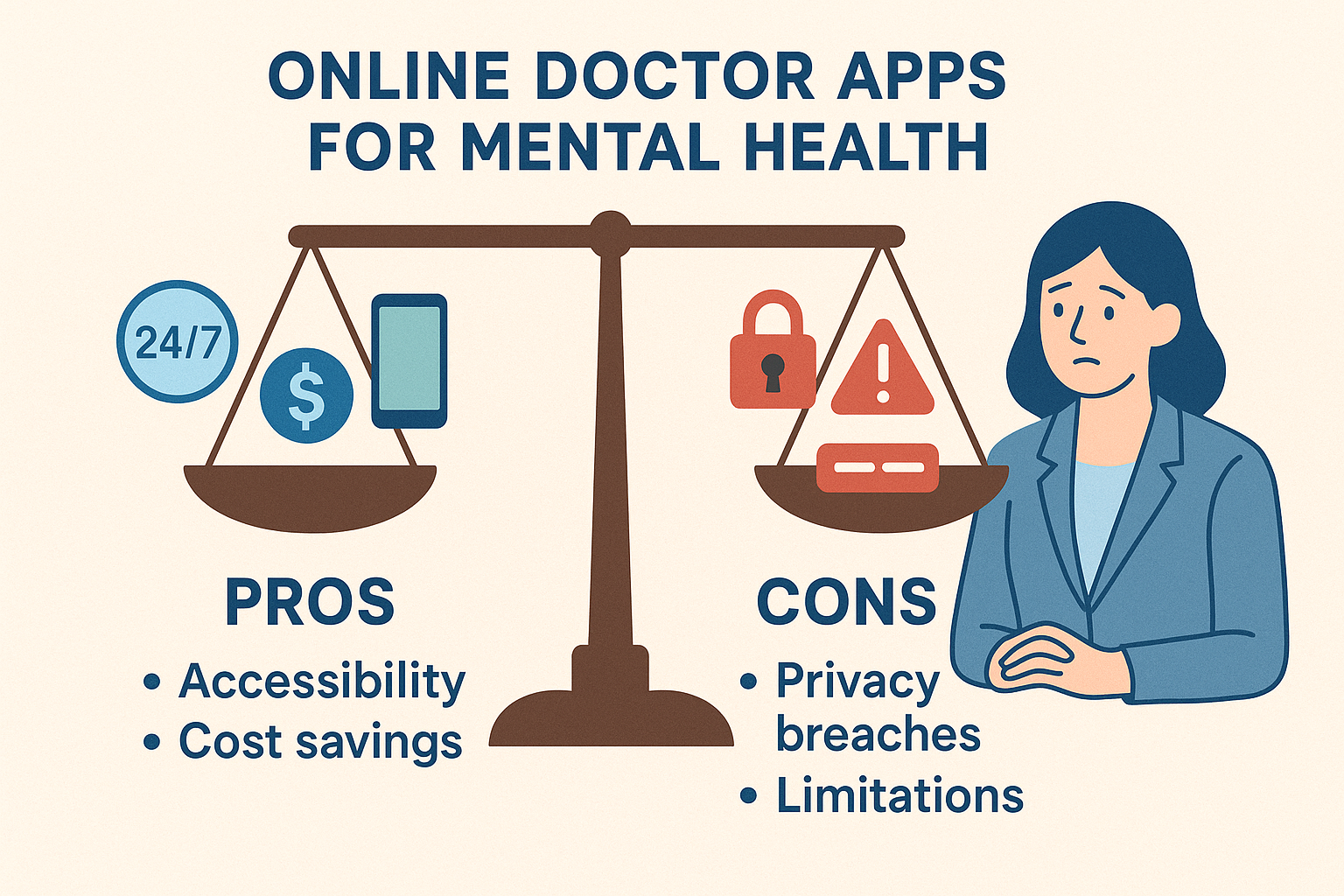 Pros and cons of online therapy apps