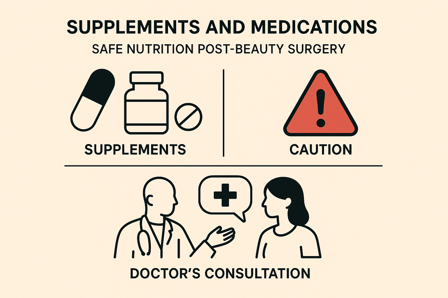 بعد از جراحی زیبایی چی بخوریم؟ راهنمای «تغذیه هوشمند» برای ترمیم سریعتر 3 Supplement and medication interactions